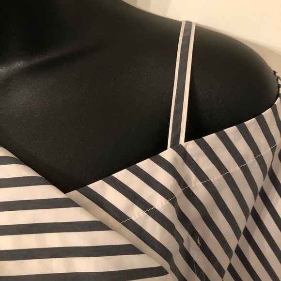 Theory Bryson Striped 1-shoulder Fold-over Top SZP - Picture 5 of 8